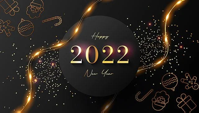 Kertas dinding tahun baru 2022 untuk komputer, selamat tahun baru 2022 foto komputer riba