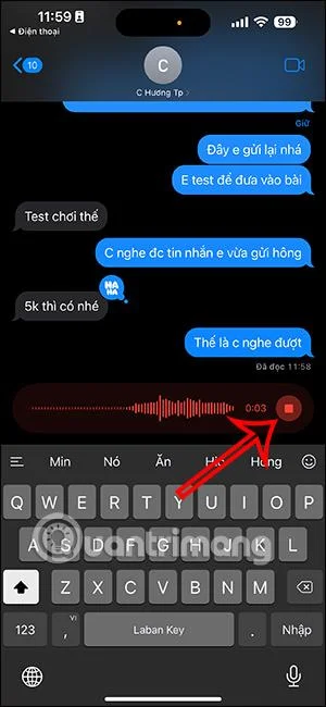 Cara menghantar teks melalui suara pada iPhone