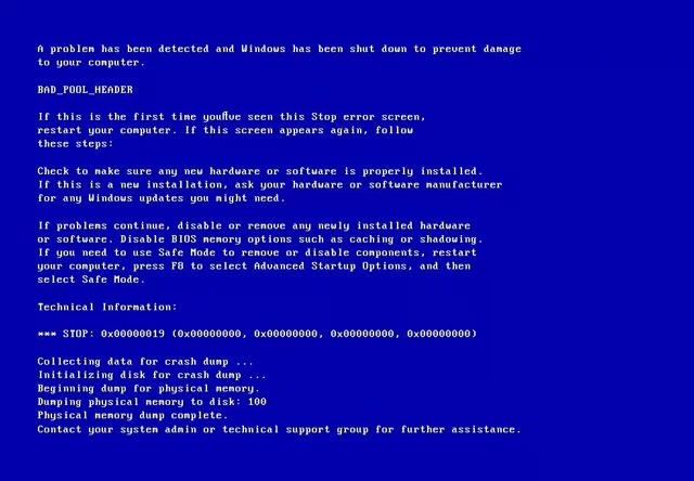 Bagaimana untuk membetulkan ralat 0x00000019: BAD POOL HEADER pada Windows