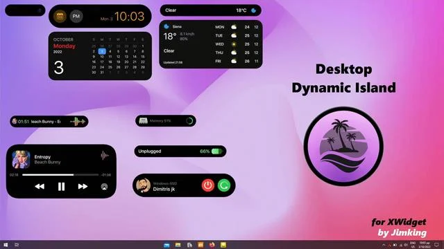 Dynamic Island'ı Windows'a yükleme talimatları