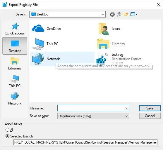 Windows'ta Kayıt Defteri anahtarı nasıl dışa aktarılır