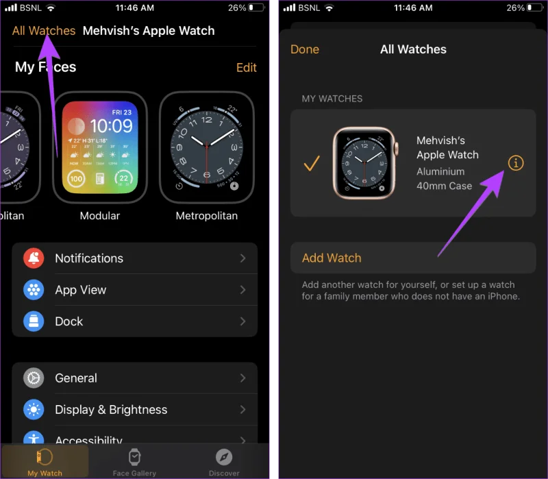 Bagaimana untuk ping Apple Watch dari iPhone