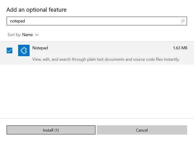 Herstel de ontbrekende fout in WordPad of Kladblok in Windows 10