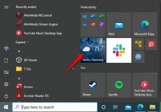 Cara memaparkan suhu dalam °C atau °F dalam apl Cuaca pada Windows 10