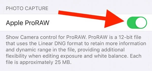 Cara mengambil foto dalam mod ProRAW pada iPhone