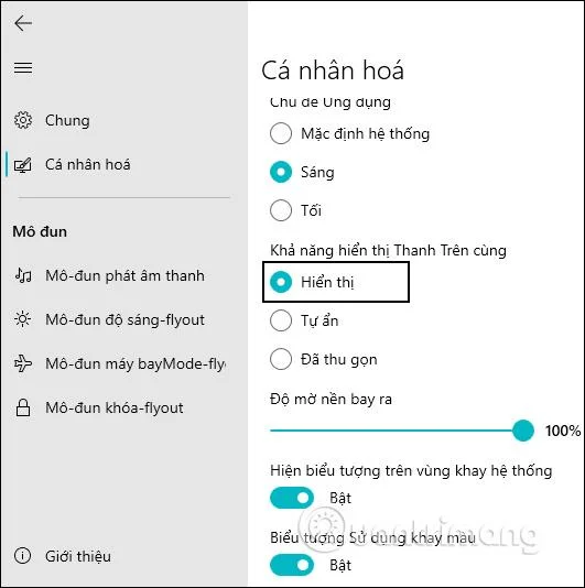 Windows ayarlama arayüzünü değiştirmek için ModernFlyouts nasıl kullanılır?