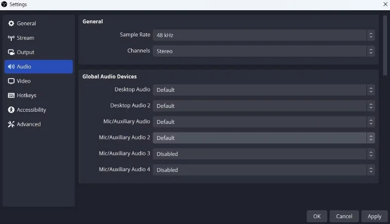 Fout opgelost waarbij OBS Studio geen audio kan opnemen op Windows 11