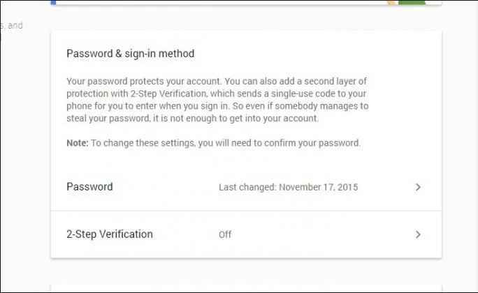 Enable 2-step verification