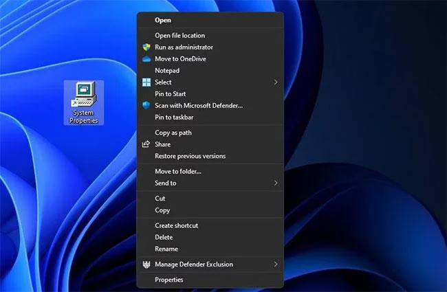 Windows 11'de Sistem Özellikleri'ni açmak için kısayol nasıl kurulur