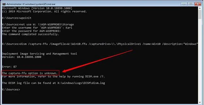 Comment utiliser DISM pour copier et restaurer des images FFU