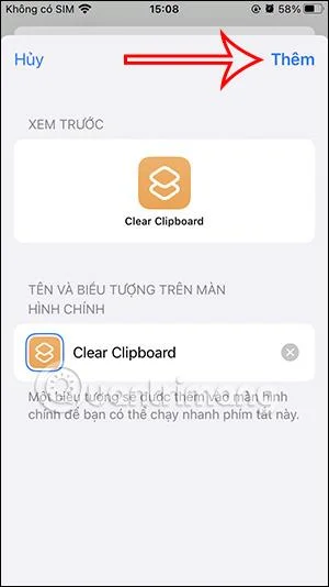 Arahan untuk memadam papan keratan pada iPhone