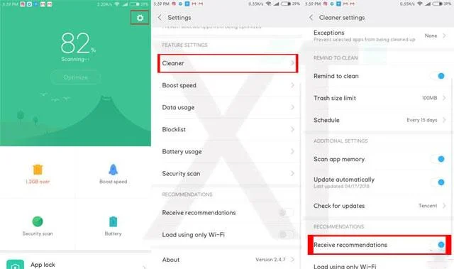 Xiaomi スマートフォンで広告をオフにして広告をブロックする手順
