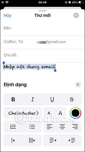 Bagaimana untuk menukar fon Apple Mail pada iPhone