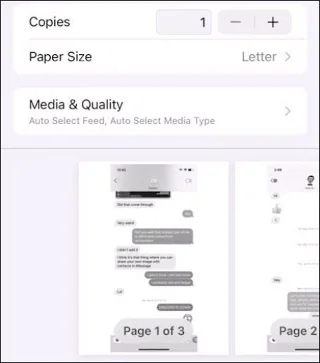 Bagaimana untuk mencetak mesej teks daripada iPhone