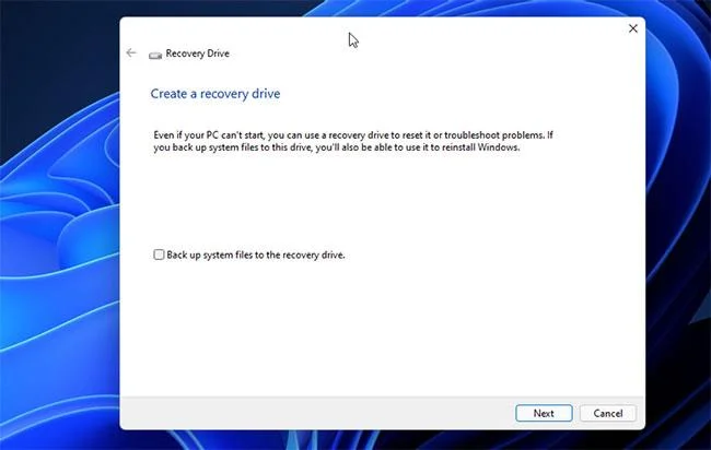 Hoe het probleem op te lossen dat zich voordeed tijdens het maken van de herstelschijf op Windows