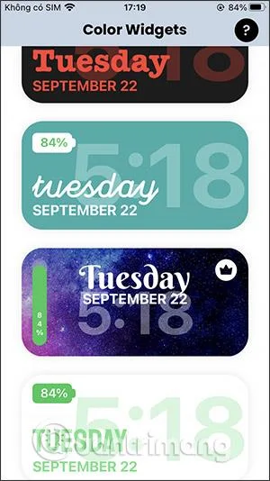Cara menggunakan Widget Warna untuk mencipta widget kalendar dan bateri pada iOS