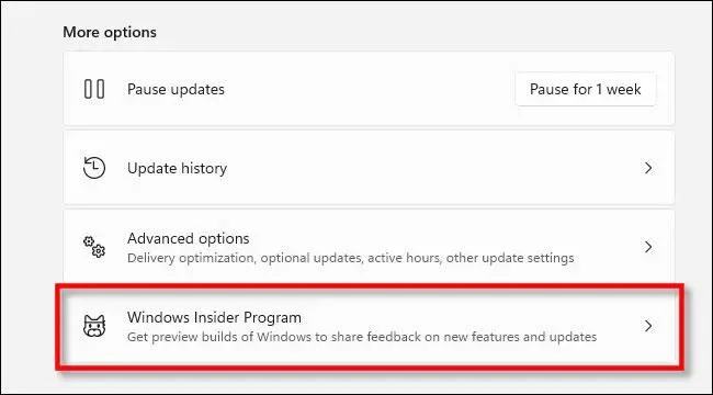 Schakelen tussen ontwikkelaarskanaal en bètakanaal op Windows 11