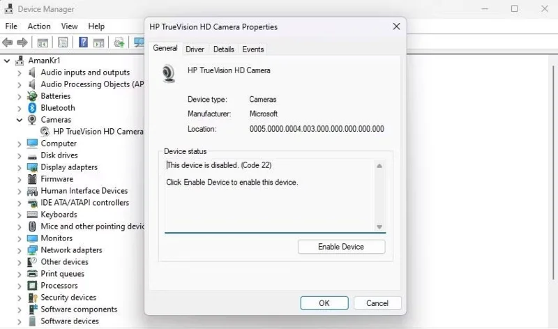 Hoe u de fout Dit apparaat is uitgeschakeld (code 22) op Windows 11 kunt oplossen