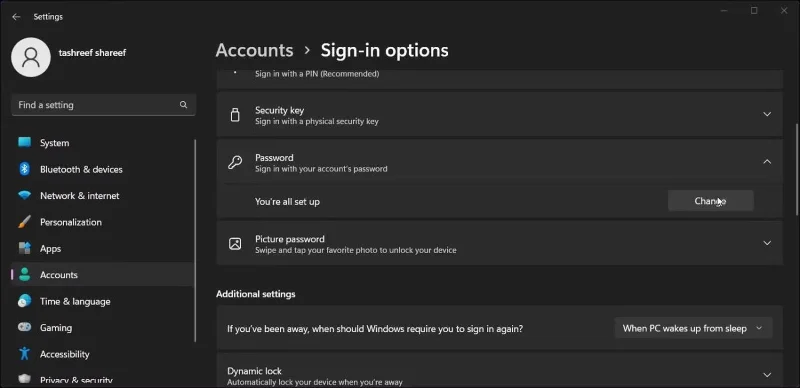 Accountwachtwoord wijzigen in Windows 11