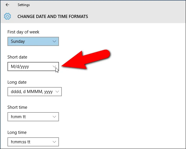 Windows'ta tarih ve saat biçimini değiştirme, eğik çizgileri noktalara dönüştürme