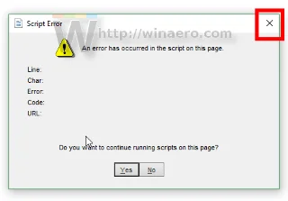 De fout herstellen Er is een fout opgetreden in het script op deze pagina op Windows 10 build 14251