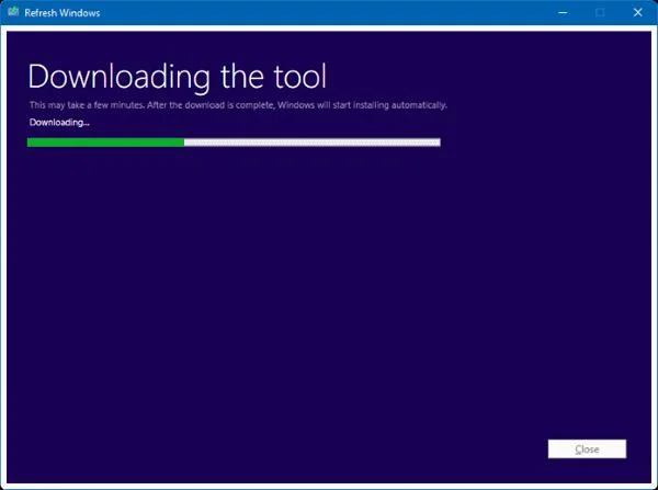 Pasang Windows 10 menggunakan Alat Windows Refresh Microsoft