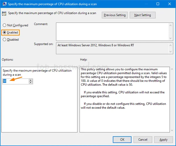 Windows 10'da Windows Defender CPU kullanımını sınırlamanın 3 yolu