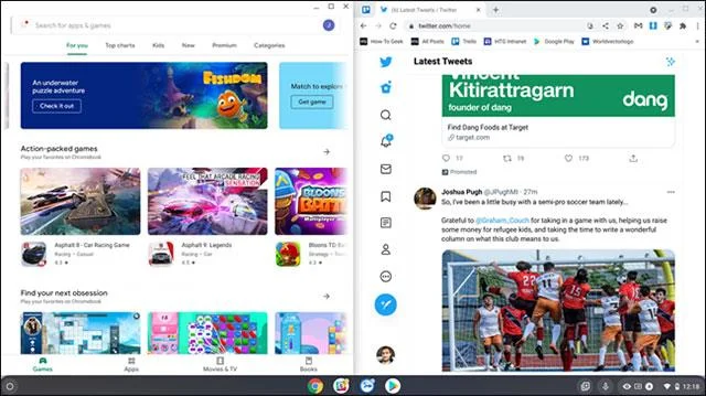 Cara membahagi skrin pada Chromebook