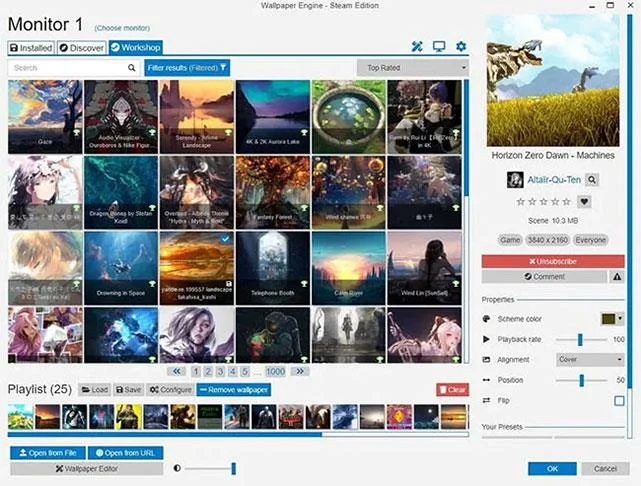 Pasang skrin dinamik dan kertas dinding animasi pada Windows
