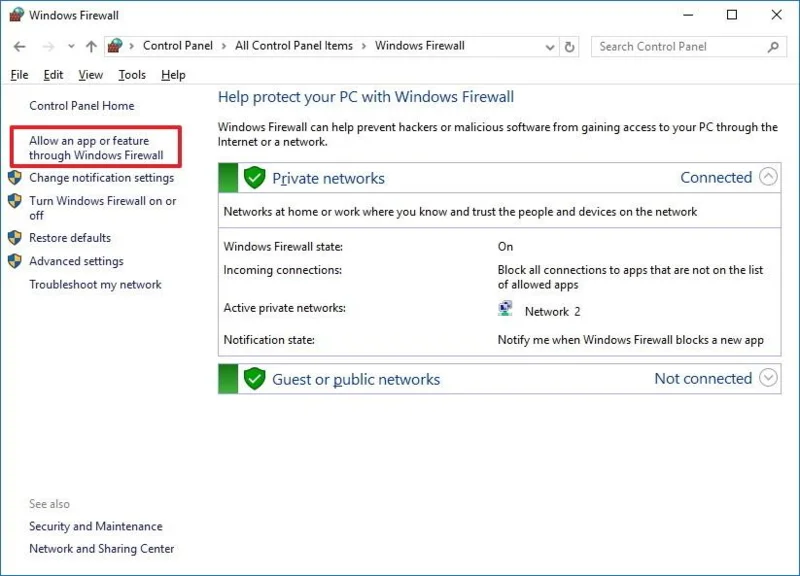 Arahan untuk menyediakan dan mengurus Pelayan FTP pada Windows 10