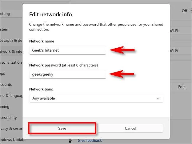 Een mobiele hotspot maken op Windows 11