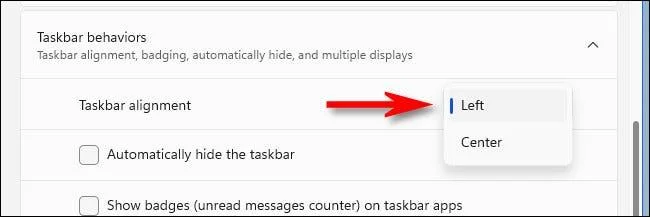 Hoe u het taakbalkpictogram van Windows 11 links uitlijnt