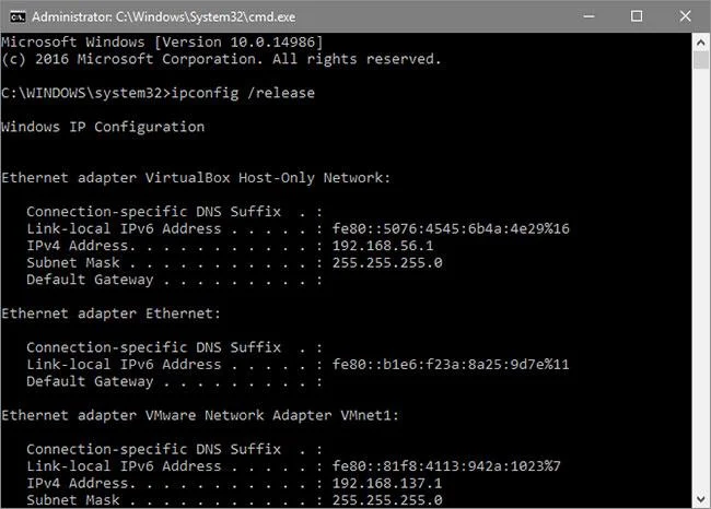 Correggi rapidamente l'errore "Il WiFi non ha una configurazione IP valida" su Windows 10