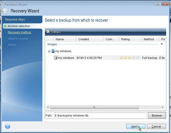 Petua untuk membuat sandaran dan memulihkan Windows dalam masa 10 minit sahaja dengan Acronis True Image