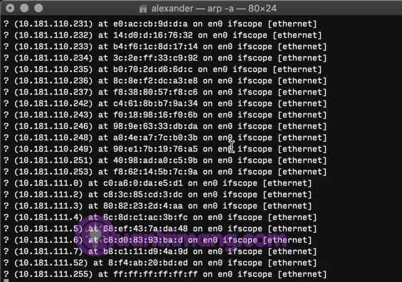 MacOS'ta Terminal ile yerel ağ nasıl taranır
