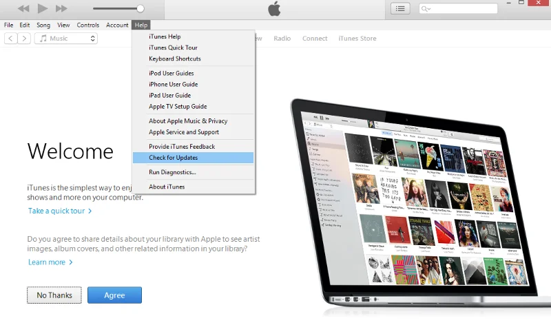 Arahan untuk memasang, mengemas kini dan menggunakan iTunes pada Windows 10