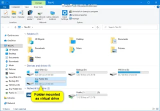 Windowsta bir klasörü sanal sürücü olarak bağlama