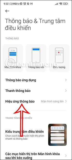 Scelta degli effetti di notifica su Xiaomi