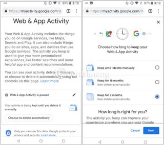 Comment supprimer automatiquement les données de localisation et dactivité Web de Google