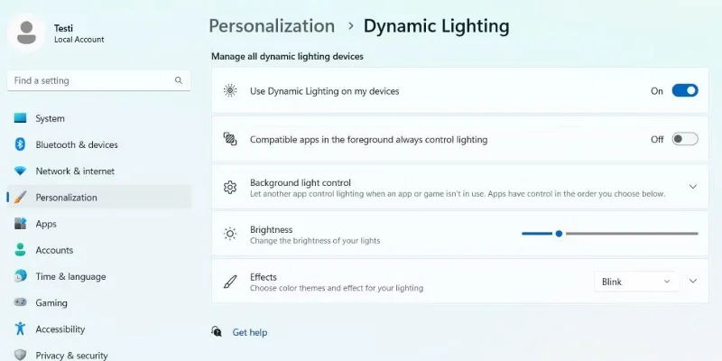 Hoe dynamische verlichting op Windows 11 te activeren