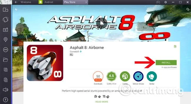 Cara bermain Asphalt 8 pada komputer menggunakan BlueStacks