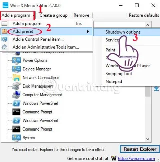 Windows 10 Uzman kullanıcı menüsünü optimize etme talimatları