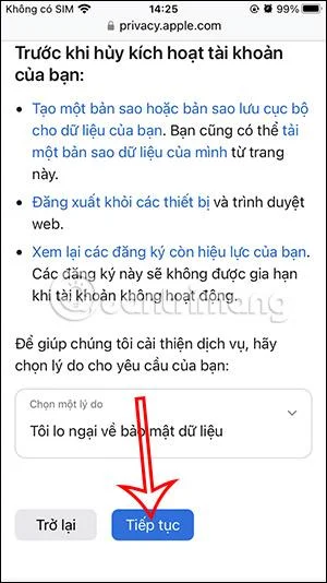 Arahan untuk menyahaktifkan iCloud buat sementara waktu