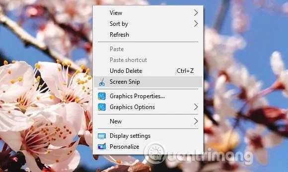 Windows 10 sağ tıklama menüsüne Ekran Alıntısı nasıl eklenir