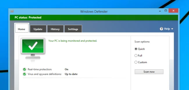 Bagaimana untuk menjadualkan imbasan automatik untuk Windows Defender pada Windows 8