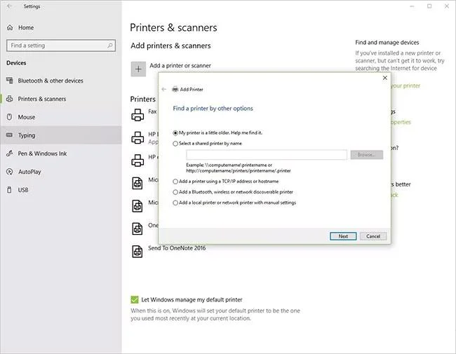 Bagaimana untuk menambah pencetak pada Windows 10