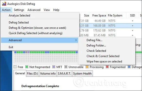 Cara menggunakan Auslogics Disk Defrag untuk menyahpecah cakera keras