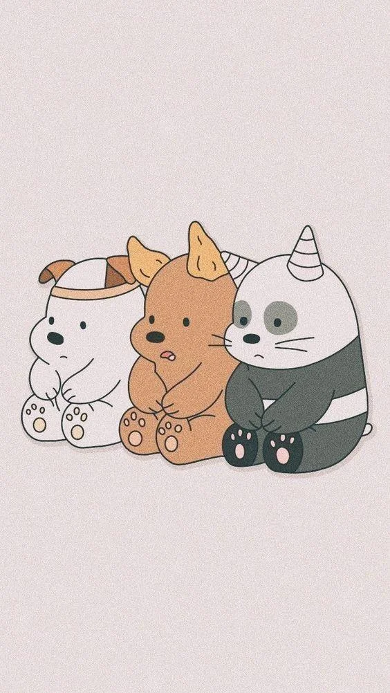 Kertas dinding We Bare Bear, foto We Bare Bear