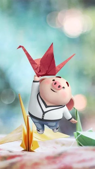 Koleksi kertas dinding babi comel untuk telefon dan komputer