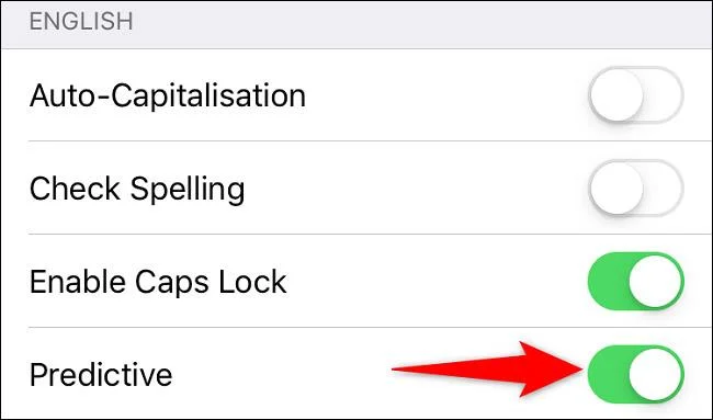 iPhoneでテキスト予測をオンにする方法